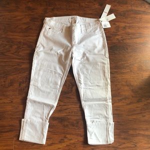 Cropped White Hudson Jeans